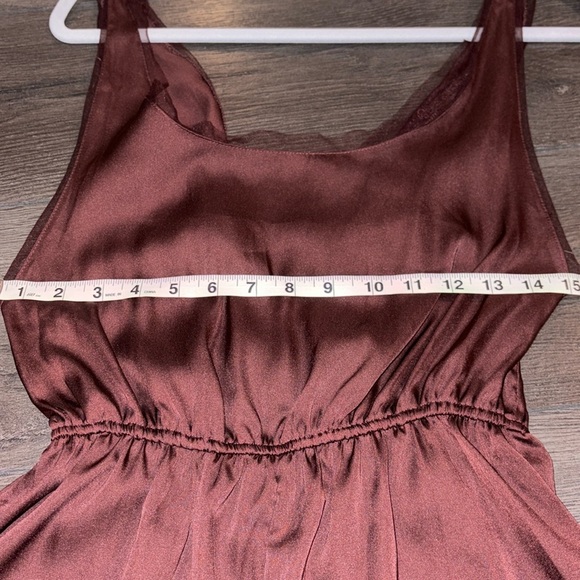 Free People Intimately Fall Into You Silky Romper Size XS Brown - Picture 10 of 13